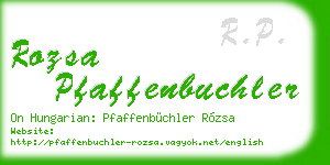 rozsa pfaffenbuchler business card
