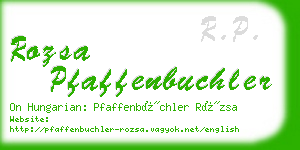 rozsa pfaffenbuchler business card